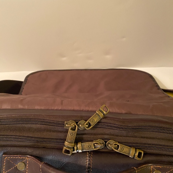 Samsonite Brown Soft Leather Briefcase - Picture 4 of 13